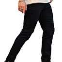 Heyfanee Mens Slim Fit Jeans Stretch Denim Pants for Men (Black, M)