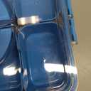 Patent Design Ribbed Snackle Box Container Divided Serving Tray with Lid and Handle -Charcuterie Container Portable Storage Organizer for Candy, Fruit, Beach, Picnics1 pcs, Cerulean