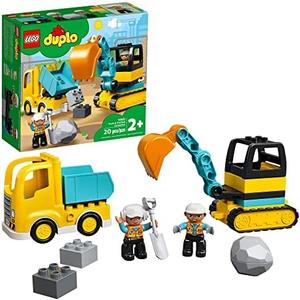 LEGO DUPLO Town Truck & Tracked Excavator Toddler Building Blocks - Learning & Education Construction Toys for Preschool - Birthday Gift for 2-3 Year Old Boys & Girls - 10931