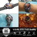 Smart Watches for Men,Military Rugged Men Smartwatch, Stainless Steel Body, IP68 Waterproof, 30-Day Long Standby, Answer/Make Call, 1.43" HD Screen, Compatible for Android iOS(2 Bands)
