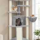 Gitelsnour Corner Cat Tree Tower with All Sisal Scratching Posts GCT025W