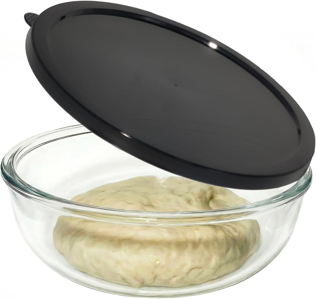 Large Glass Mixing Bowl for Sourdough, 6.2QT with Lid  Big Capacity Clear Bowl for Sourdough, Baking, Salad Prep & Food Storage