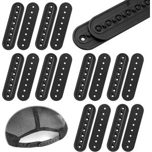 16 Pack Hat Extender, Adjustable Half Size Extender, Flexible Hat Snap Extension Replacement for Caps Repairing