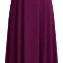 MISSMAY Women's Formal Floral Lace 2/3 Sleeves Long Evening Party Maxi Dress (Magenta)