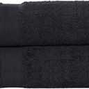 SUPERIOR 2-Piece Cotton Bath Sheet Set, Large Towels for Body, Quick Dry, Bathroom Essentials, Guest/Master Bath, Shower, Home Accessories, Apartment, Airbnb, Franklin Collection, Black