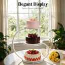 3-Tier White Iron Cake Stand, Vintage Dessert Serving Tray Holder Cupcake Pastry Fruit Display Rack for Wedding, Birthday, Bridal Shower & Afternoon Tea Party Table Decor