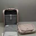 Coolife Luggage Carry On Luggage Underseat Luggage Suitcase Softside Wheeled Luggage Lightweight Rolling Travel Bag Underseater (Pink, Carry-On 16-Inch)