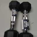 Dumbbells Hand Weights Set of 2 - Rubber Hex Chrome Handle Exercise & Fitness Dumbbell for Home Gym Equipment Workouts Strength Training Free Weights for Women, Men (A) 3-Pound (Pair))