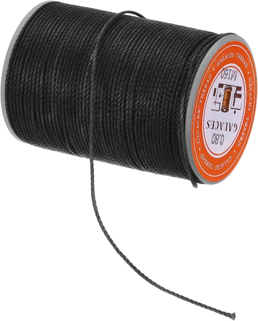 MECCANIXITY Waxed Cord 0.8mm 60 Yards Wax Bead Thread String Waxed Thread Beading Leather for Jewelry Making Leather Sewing Dark Green