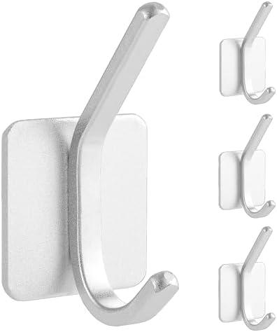 Paoli Heavy Duty Self Adhesive Hooks - Sturdy self Adhesive Hooks for Home, School and Office Easy to fit and Remove,with a Maximum Load Capacity of 30lb (4 PC). (White)