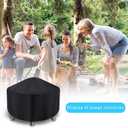 Round Fire Pit Cover for 22-34 Inch Firepit, Heavy Duty Outdoor Patio Fireplace Covers - Waterproof Dustproof Anti UV and Tear Resistant