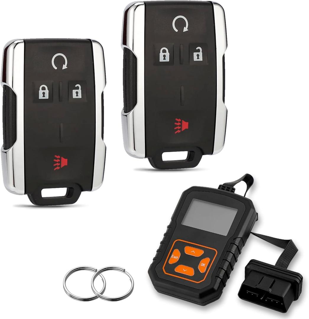 2PCS Remote Key Fob DIY OBD Kit for GMC Sierra Chevy Silverado 1500 2500 3500 2014 2015 2016 2017 2018 GMC Canyon Chevrolet Colorado 2015-2020 Keyless Entry Remote M3N32337100