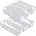 Storage Trays For Organizing Drawers Kitchen Storage Baskets Garage Containers Set Of 6 Slim Plastic Stoarge Trays