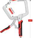MAXPOWER 12.5-Inch Pocket Hole Clamp, 2 Pack Right Angle Clamp for Woodworking and Pocket Hole Joinery