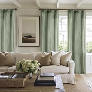 120 Inch Curtains High Ceiling Tall Curtains 2 Panels Set for Living Room Pinch Pleated with Hooks Rings Back Tab Bohemian Semi Sheer Drapes Cottage Long Large Window Drapes 120 Length Sage Green