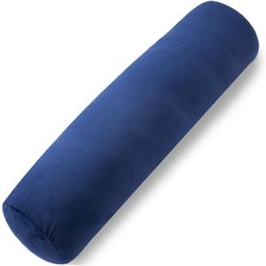 Body Pillow for Adults, Bolster Pillow with Removable Velvet Cover, Long Round Cervical Roll Pillow, 35 x 7.87 Inches, Blue