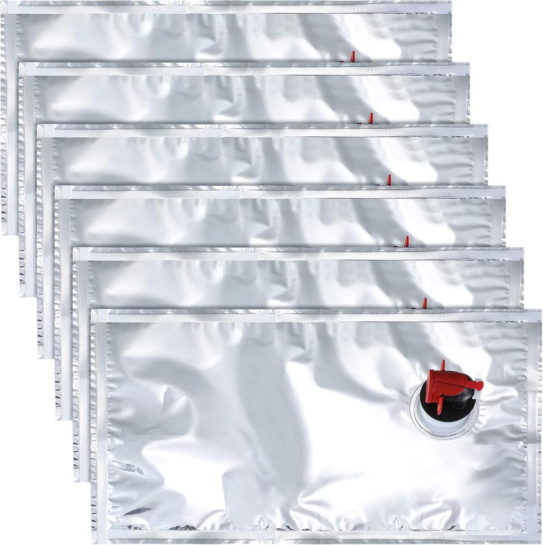 Zonon 6 Pieces Alcohol Pouches Purse Refill Bags Refill Bladders Reusable Refillable Wine Replacement Liquor Drink Storage Pouch for Adults Alcohol for Cools, Purse, Holders, Carriers(1.5 L)