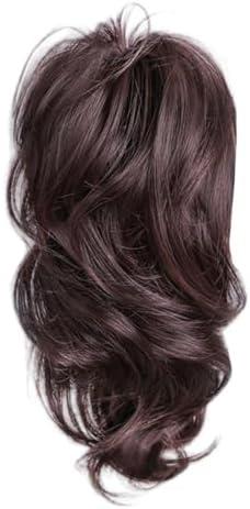 Ponytail Extension Claw Clip in Short Curly Ponytail Braids Hair Extension Synthetic Pony Tail Hairpiece for Women (Dark Brown) Ponytail Extension Claw Clip in Short Curly Ponytail Braids Hair Extension Synthetic Pony Tail Hairpiece for Women (Dark Brown)