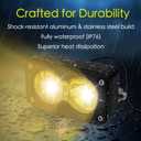 Compatible fits Ridstar Q20 Ebike Headlight, 6500K 20W Super Bright Waterproof LED Light for Ebike, 3 Pin Universal 12V-60V for Ebike, Motorcycle, ATV