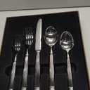 KINGSTONE Silverware Set for 8, 40-Piece Forged 18/10 Stainless Steel Flatware Set, Mirror Finish Cutlery Set Dishwasher Safe for Home, Restaurant, Wedding, Party