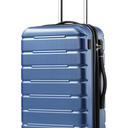 Coolife Luggage Suitcase Carry-on Spinner TSA Lock USB Port Expandable (only 28’’) Lightweight Hardside Luggage (Ice Blue, S(20in_carry on))