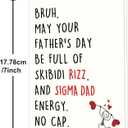 3 x IDU Fathers Day Card, Funny Fathers Day Card Gifts Decorations for Dad