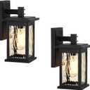 Outdoor Sconce Lights Black Aluminum Outside Light Fixtures for House Waterproof Outdoor Porch Light 2-Pack E26 Socket