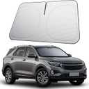 [2026 Upgraded] Nmoiss Car Windshield Sun Shade [Dot Matrix Reflective Coating] Extended Edge No Light Leakage Design Cooling Protect Car Interior from UV Damage-XL