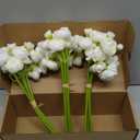 Floroom Ranunculus Artificial Flowers 18 Pcs Ivory Faux Silk Mini Ranunculus Bulk Fake Wedding Filler Flowers for DIY Bouquets, Centerpieces, Bridal Shower Decorations & Arrangements