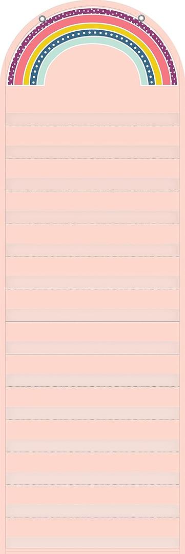 Teacher Created Resources Oh Happy Day Rainbow 14 Pocket Chart (13" x 39")