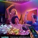 Neon Rope Lights, 16.4ft Smart RGB+IC LED Strip Lights with App & Remote Control, IP67 Waterproof Flexible Neon String Lights for Bedroom, Music Sync, DIY Multiple Modes for Wall Gaming Christmas Home