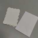 12 Sets Will You Be My Bridesmaid Card Maid of Honor Proposal Flower Girl Wave Cut Card with White Envelopes for Wedding Bridal Shower Supplies