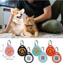 QR Code Smart Pet ID Tag for Cats Dogs - Waterproof Durable Pet Identity Tracking Accessory No Fees & Privacy Protection Personalized for Dogs and Cats (Black Pink red Blue, M)