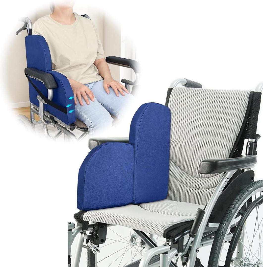 Lateral Support for Wheelchair Lateral Cushions for Seniors Wedge Pads Chair Support Attachment L Shape Padded for Wheelchair Side Right Guards Solid Panels for Elderly Positioning Better Posture