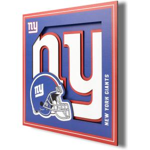 YouTheFan NFL Officially-licensed 3D Logo Series Wall Art - made of multiple layers - ready to hang on wall - bold design, perfect fan gift
