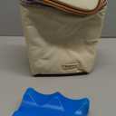 Breastmilk Cooler Bag with Ice Pack Fits 4 Baby Bottles Up to 9 Ounce, Baby Bottle Bag Great for Nursing Mom Daycare (Cream)