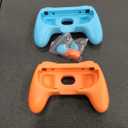 PAWDIARY Switch 2 Grip Compatible with Nintendo Switch 2025 Controller, [2 Pack] Grip Accessories for New Switch 2 Controller, Ergonomic Comfort Handle Kit with 4 Thumb Caps (Blue&Orange)