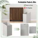 Smuxee Double Tilt Out Laundry Hamper Cabinet, Hidden Laundry Cabinet with Double Baskets, Walnut Trash Can for Bathroom, Living Room, Kitchen, 13"D x 26"W x 27.7"H