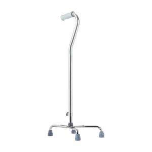 Days Quad Cane with Wide Base Adjustable Walking Cane for Men & Women, Aluminum 4-Prong Walking Stick for Seniors with Slip-Resistant Rubber Tips, Lightweight & Self-Standing Mobility Aid (Beige)