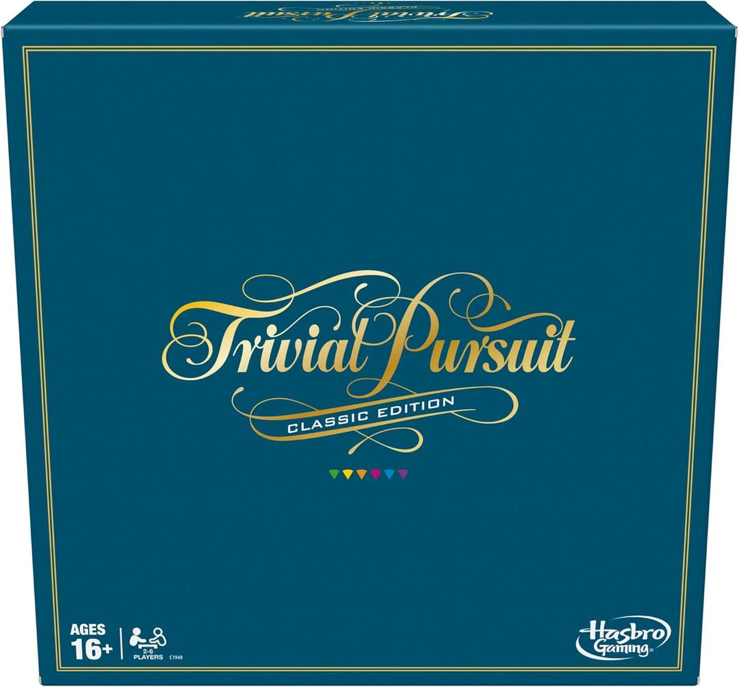 Trivial Pursuit Classic Edition Board Game for Adults and Teens Ages 16 and Up, Trivia Game for 2-6 Players