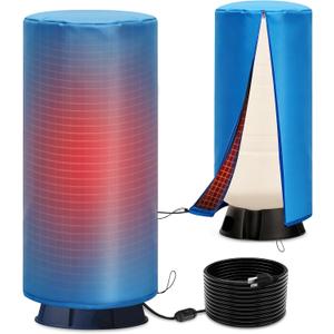 Heated Well Pressure Tank Cover Insulated, 16"D x 39"H Water Well Tank Cover Heater with Switch, Constant Heating Waterproof Insulated Pump Cover, Freeze Protection Down to -25°F