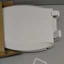 Durable Elongated Toilet Seat with Slow Soft Close - Easy to Install and Clean, Never Loosens - White, Fits Most Elongated Toilets