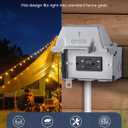 SURAIELEC Outdoor Outlet Box Waterproof, 20 AMP WRTR GFCI Receptacles, Rainproof 3R Enclosure, Horizontal Use, All Metal Electrical Power Box for Backyard, Outdoor Lighting