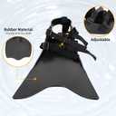 Float Tube Fins, One Size Adjustable Foot Pocket Flippers, Float Tube Fins for Fishing for Diving, for Adult Men Women