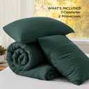 Bedsure King Comforter Set, Forest Green Soft Prewashed Bedding for All Seasons, 3 Pieces GentleSoft Bed Set, 1 Lightweight Comforter (104"x90") and 2 Pillowcases (20"x36")