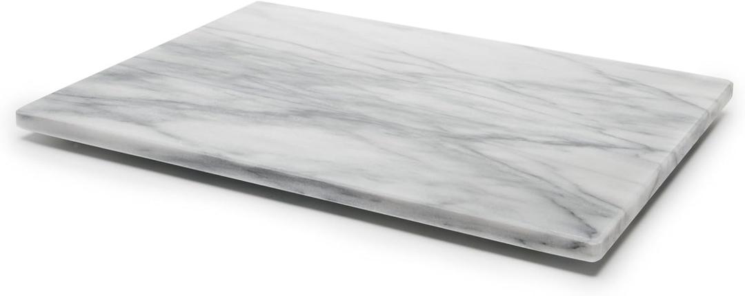 Fox Run Marble Pastry Board, White, 12" x 16", 12 x 16 x 0.5