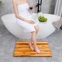 NNN 40" x 20" Teak Shower Mat Handcrafted, Marine-Grade Reinforced, Supports Up to 400 lbs, Indonesian Teak.
