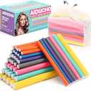 AIDUCHO Heatless Hair Curlers 42PCS Flexible Hair Rollers 7" Soft Foam Hair Curlers No Heat Bendable Curling Rods for Short Medium Long Hair, 7 Colors & Sizes