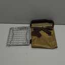 REDCAMP 6" Small Folding Campfire Grill, 304 Stainless Steel Firepit Grill Grate, Heavy Duty Portable Camping Grill with Carrying Bag for Outdoor Cooking Backpacking Hiking Picnics BBQ