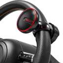 Tool Free Steering Wheel Knob Spinner with Metal Ball Bearing, Quick Install Suicide Knob for Steering Wheel, Steering Wheel Spinner Fits 3.454.9" Car, SUV, Semi Truck, Tractor, Boat (Red, 1 Pack)